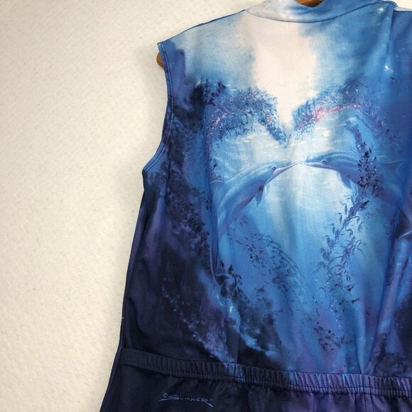 World Jerseys Women's Cycling Jersey Bike Tops Size XL Dolphin print Sumner 1991 - Picture 13 of 16